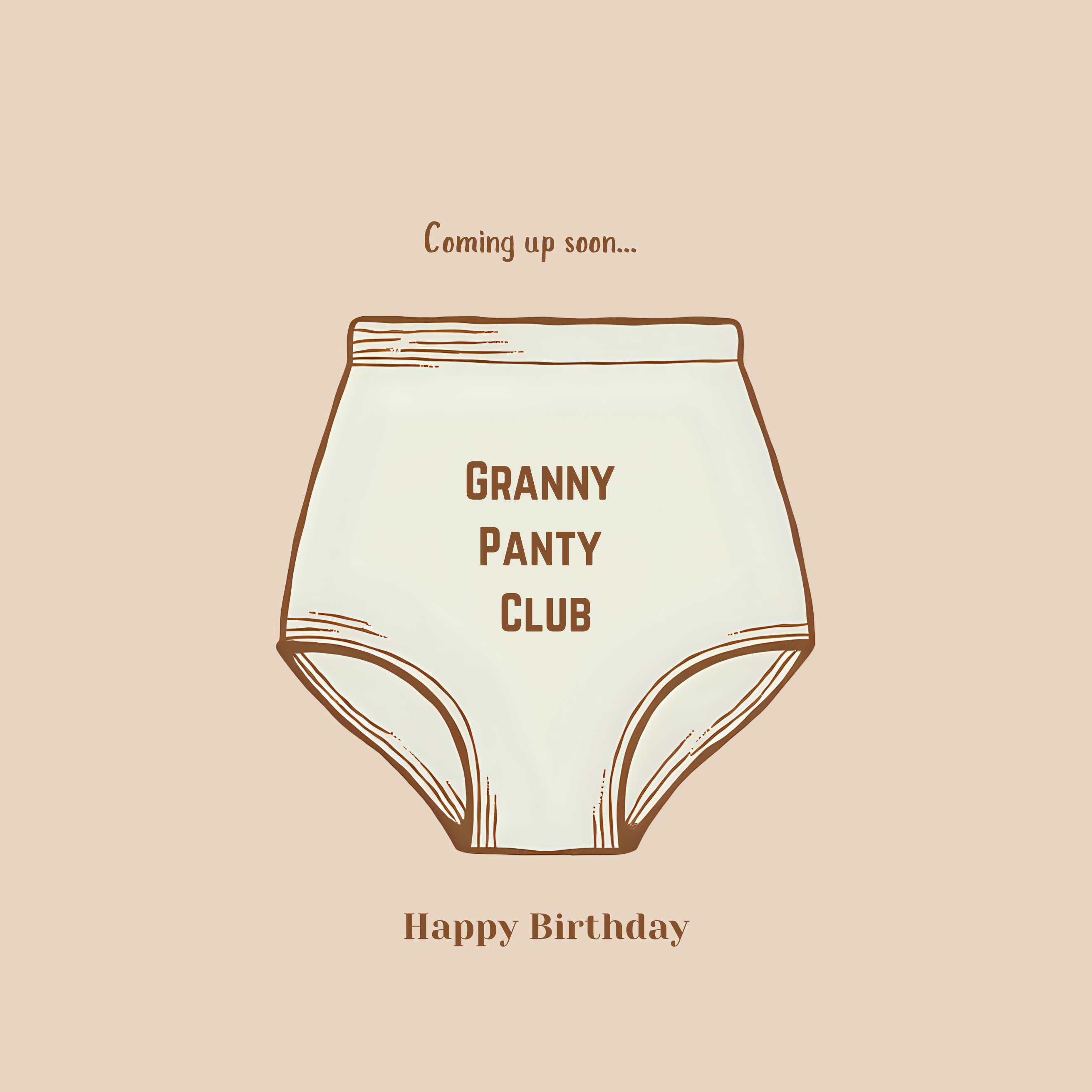 Granny Panty Club Greeting Card