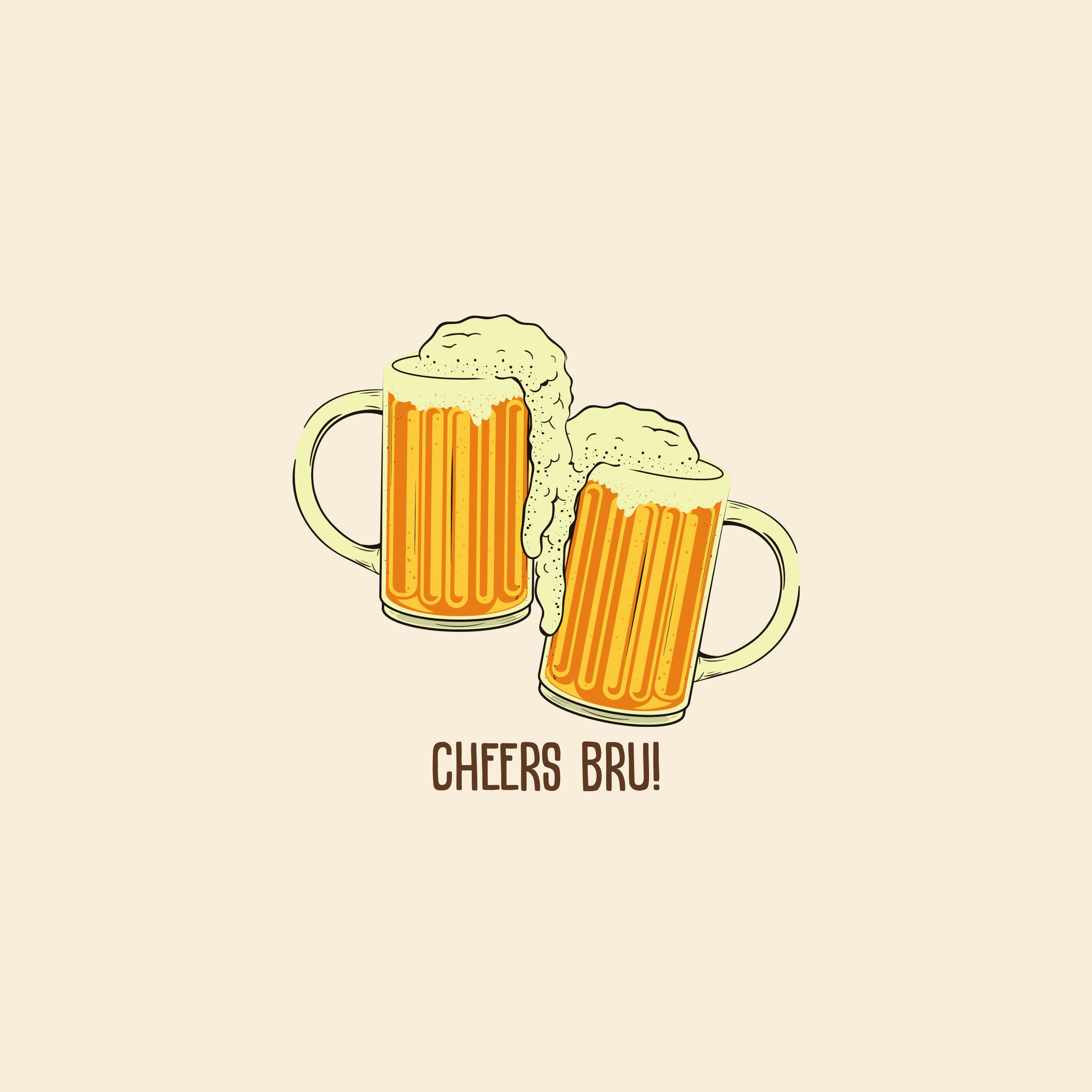 Cheers Bru Greeting Card